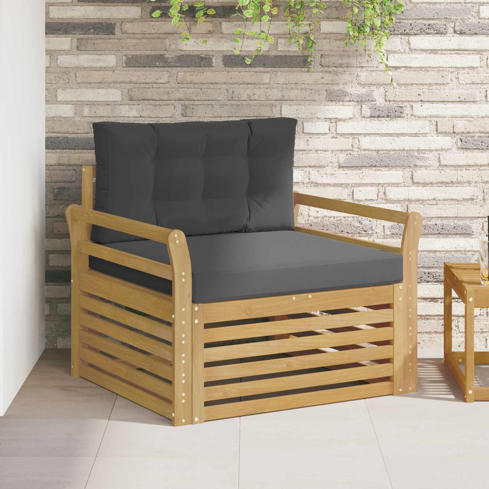 2 Stück Outdoor-Sofa Natur