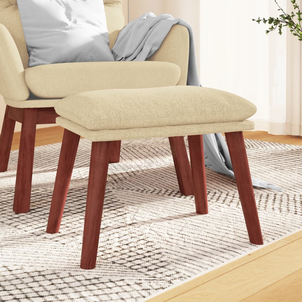 Fußhocker Hellgrau 45x29,5x35 cm Stoff
