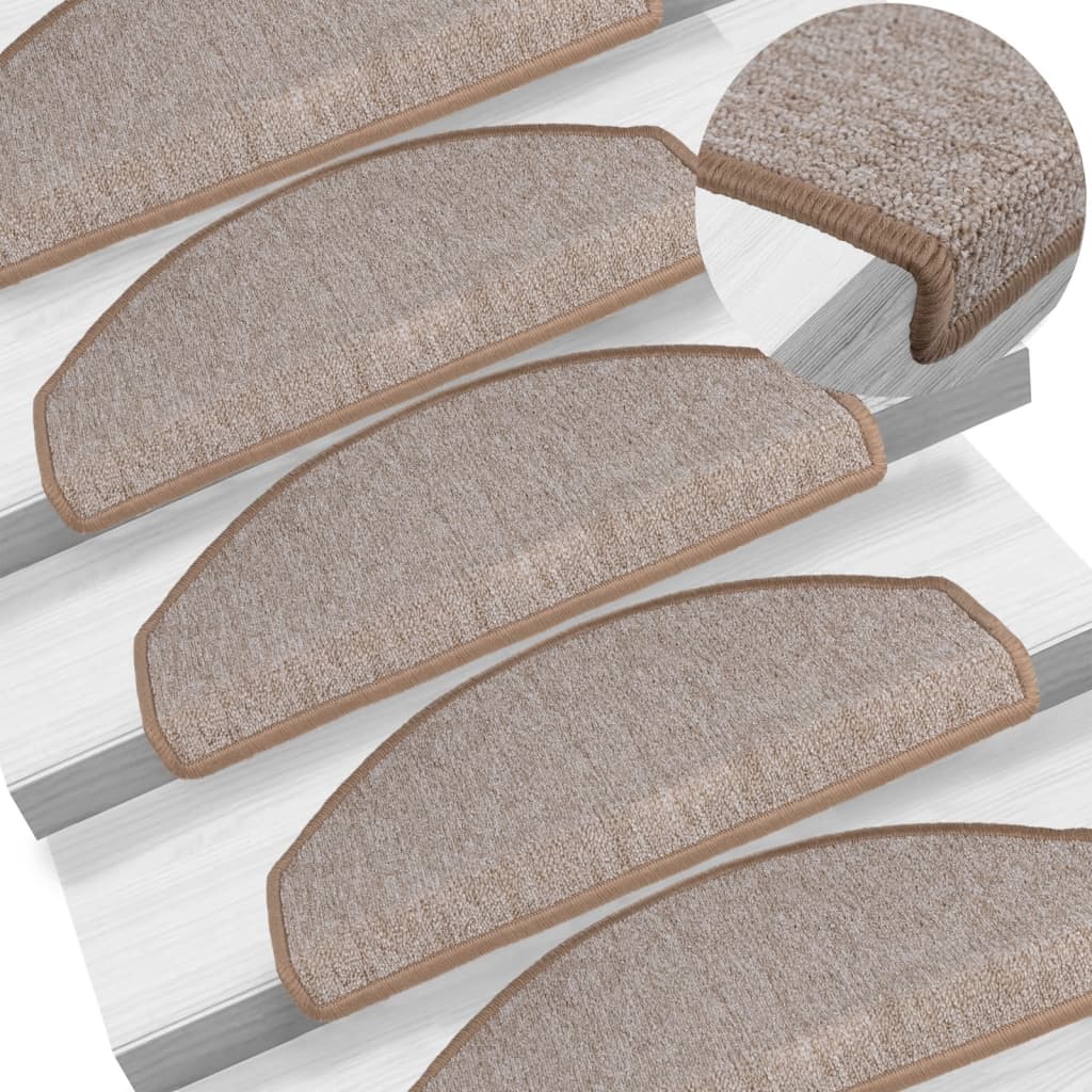 Stufenmatten 15 Stk. 56x17x3 cm Anthrazit Halbrund