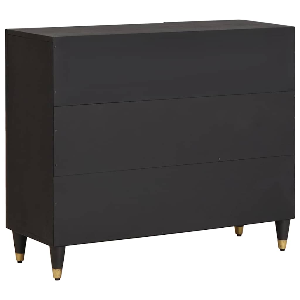 Sideboard mit Regal Braun 90 x 33 x 75 cm Massivholz Mango