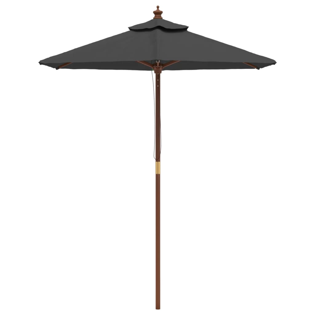 Sonnenschirm mit Holzmast Sandfarben 196x231 cm