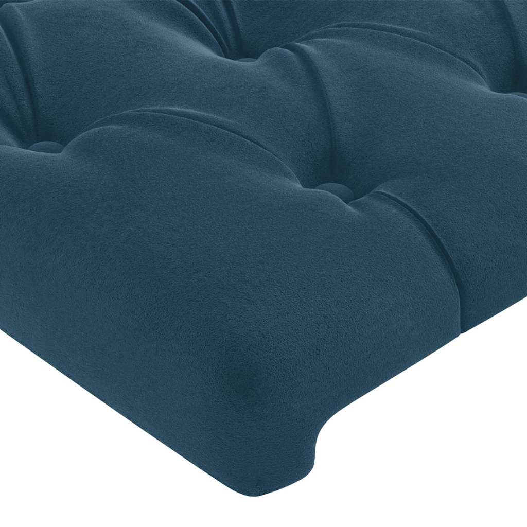 Kopfteil mit Ohren Dunkelblau 93x16x78/88 cm Samt