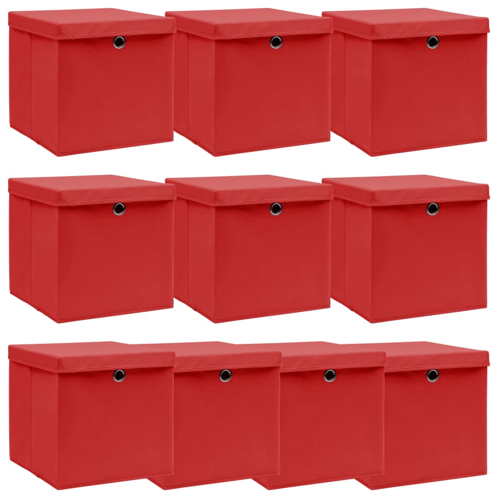 Aufbewahrungsboxen 4 Stk. Blau 32x32x32 cm Stoff