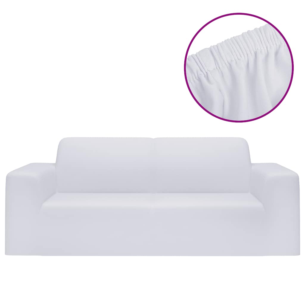 Stretch-Sofahusse Schwarz Polyester-Jersey
