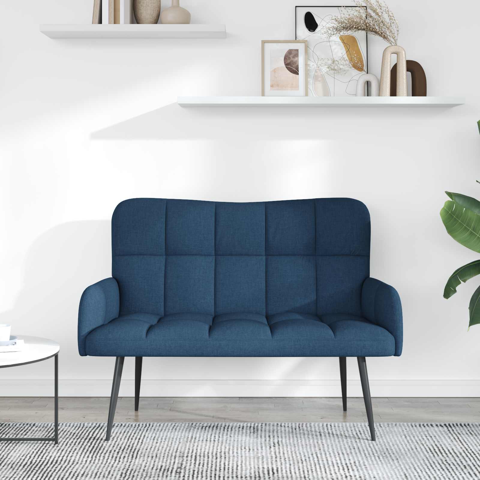 2-Sitzer Sofa Hellgrau 115 x 61 x 87 cm Stoff