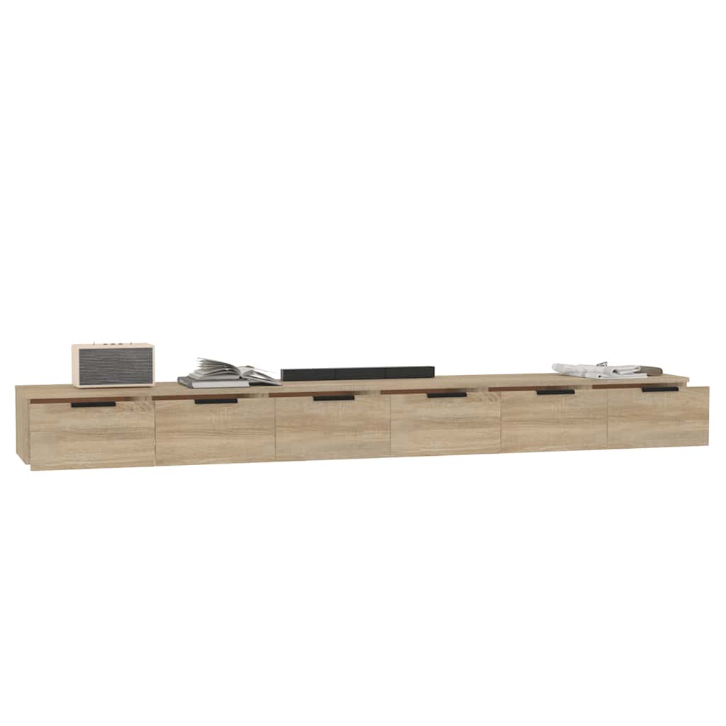 Wandschränke 2 Stk. Weiß 102x30x20 cm Holzwerkstoff