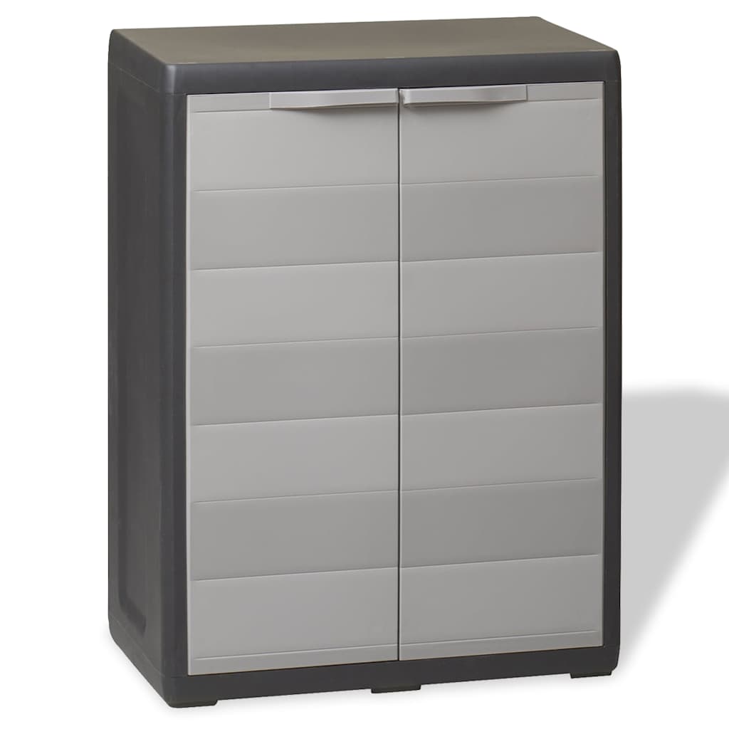 Gartenschrank mit 4 Böden Schwarz