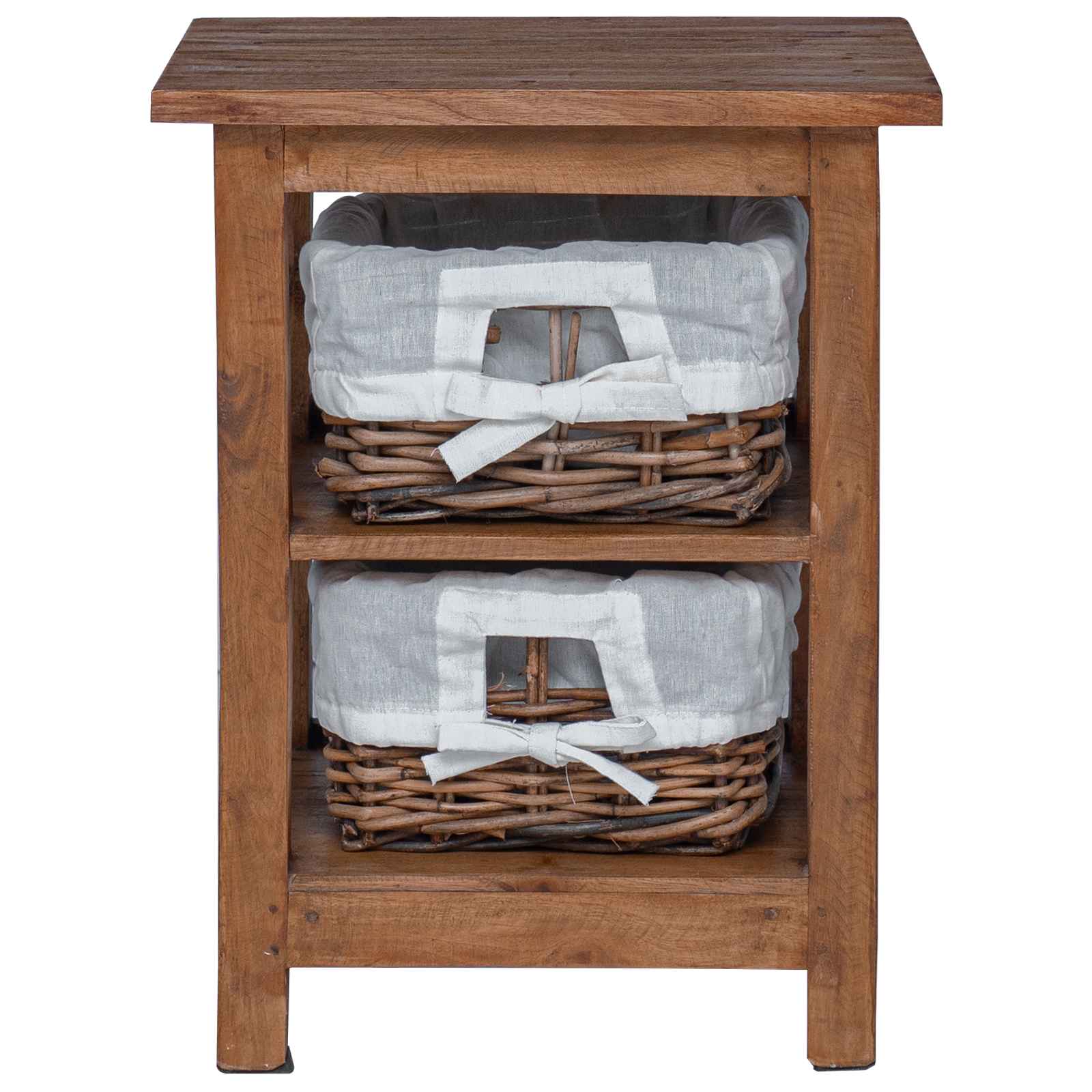 Beistelltisch Braun 38 x 28 x 35 cm Massivholz Mahagoni