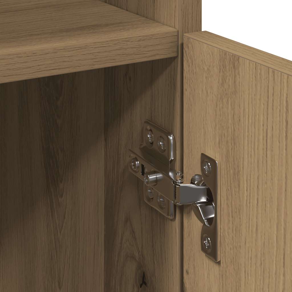 Badezimmerschrank Weiß 30x30x179 cm Holzwerkstoff