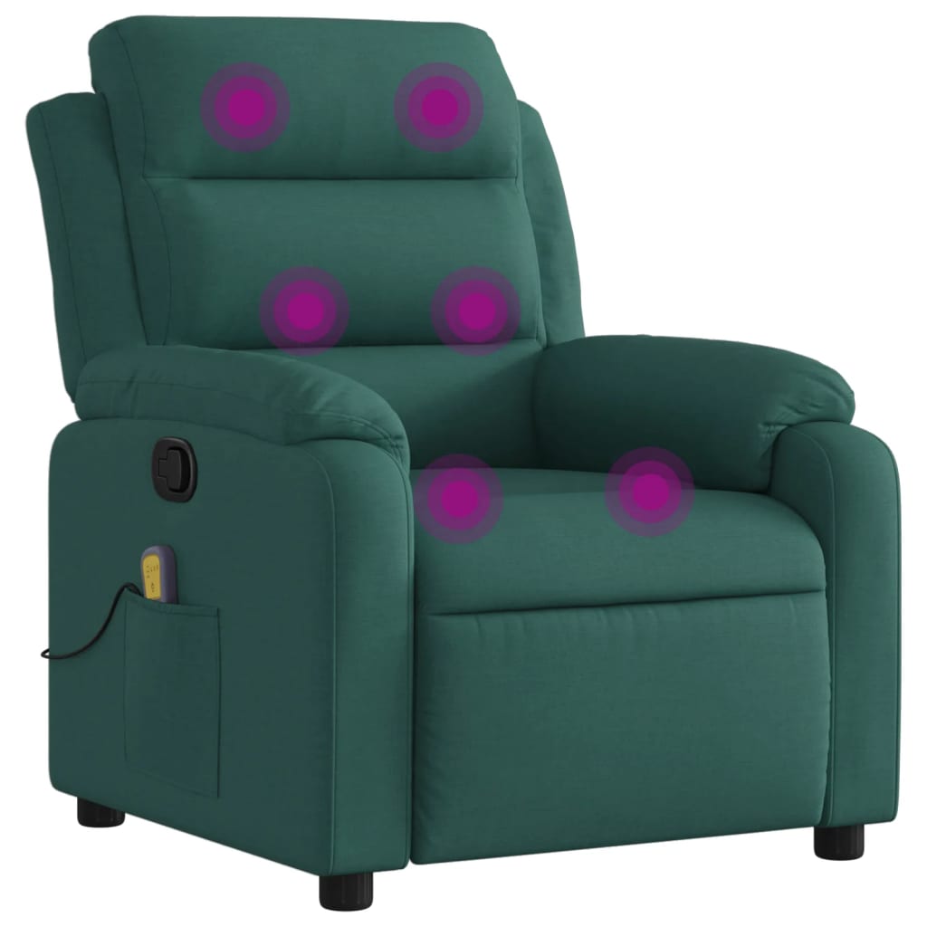 Massage-Relaxsessel, hellgrauer Stoff
