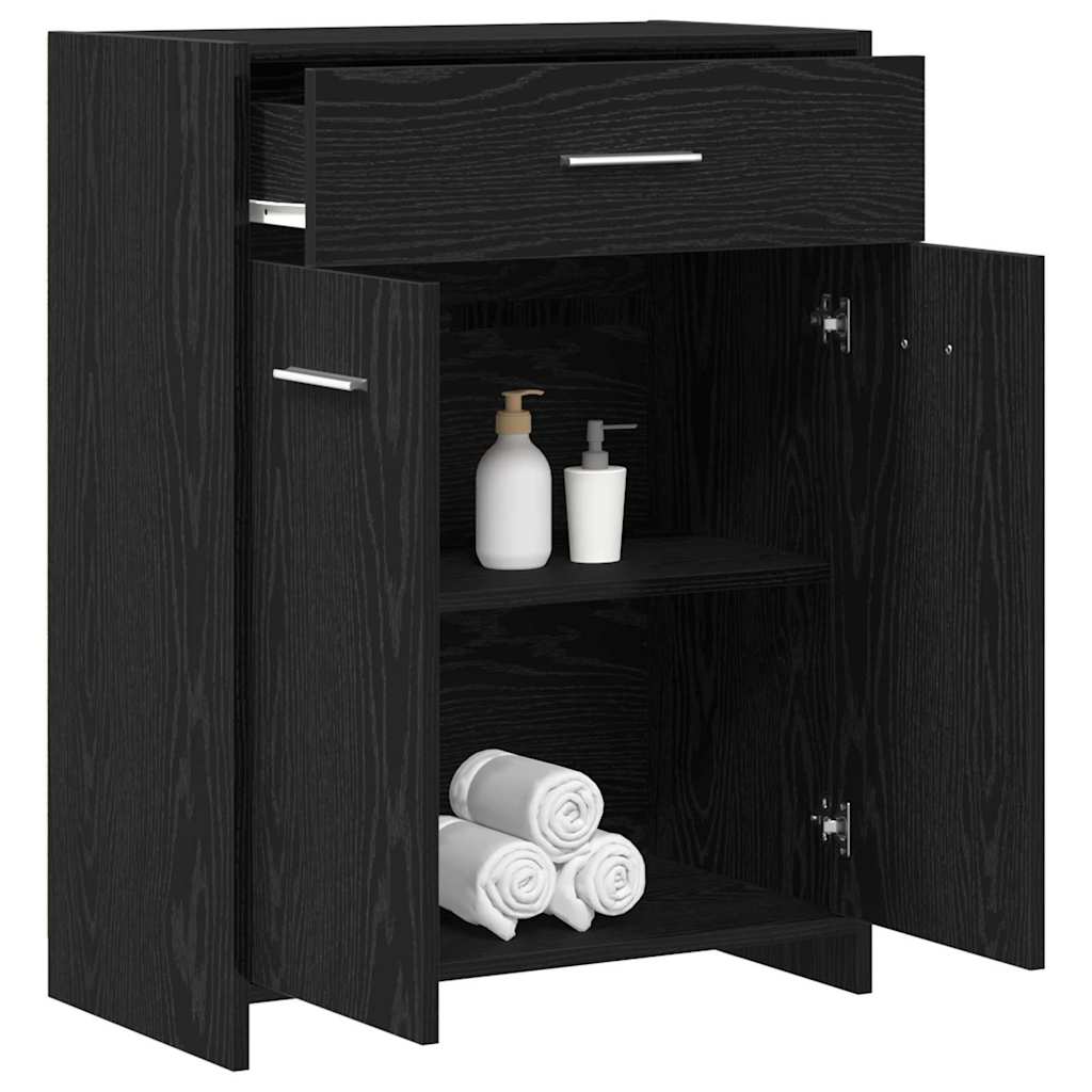 Badezimmerschrank Weiß 60x33x80 cm Holzwerkstoff