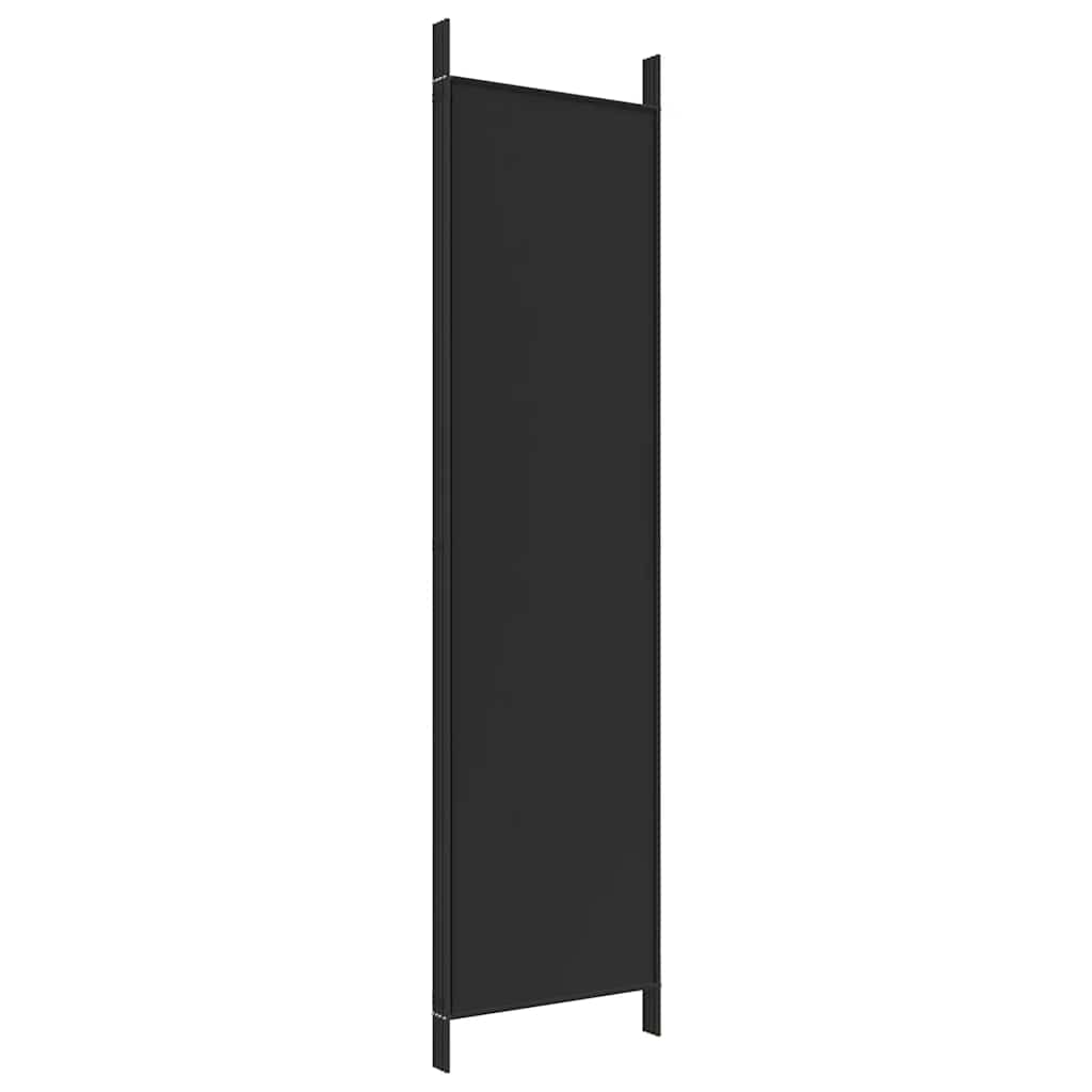3-tlg. Paravent Schwarz 150x200 cm Stoff