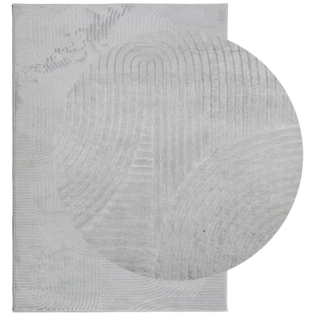 Teppich IZA Kurzflor Skandi-Stil Anthrazit 80x150 cm