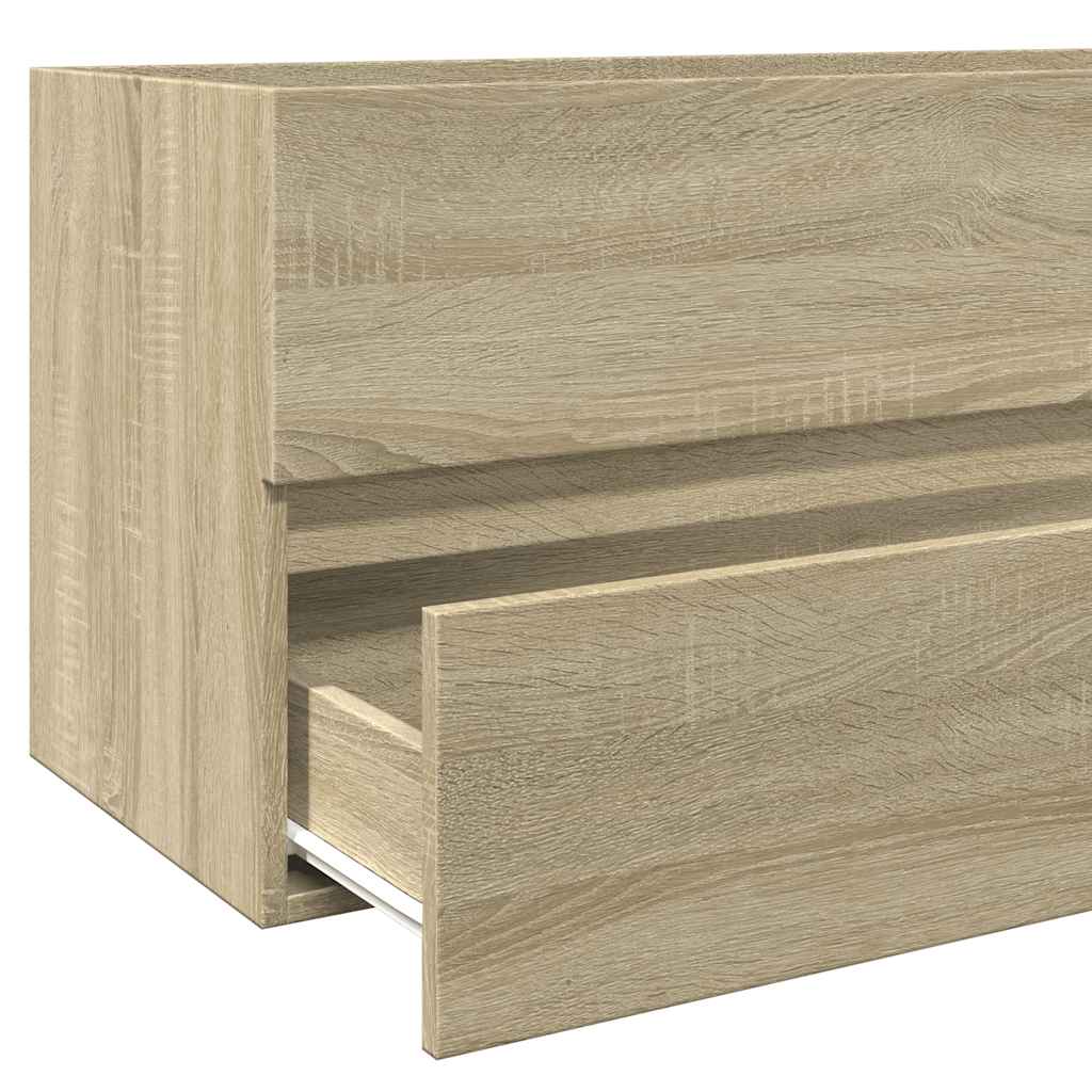 2-tlg. Badmöbel-Set Weiß Holzwerkstoff