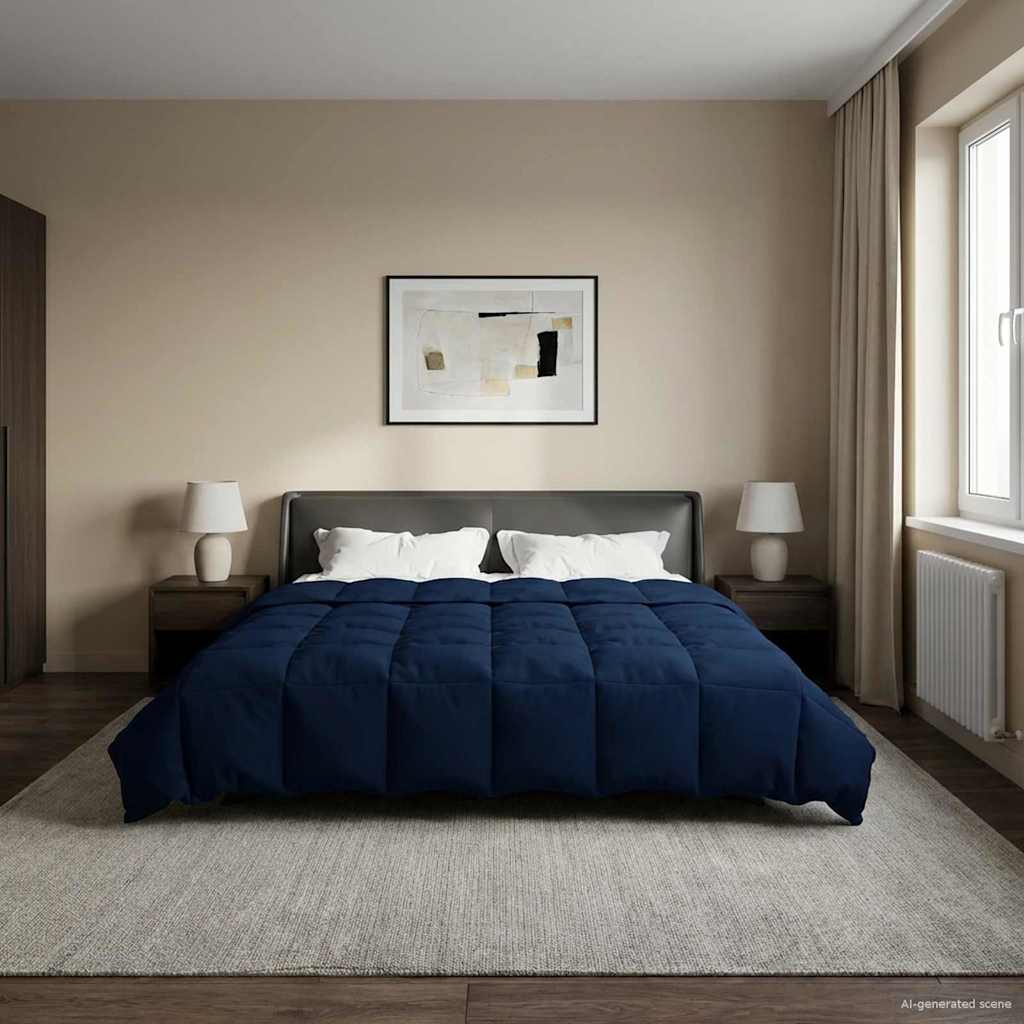 Sommerdecke Gesteppt Anthrazit 135 x 200 cm Mikrofaser