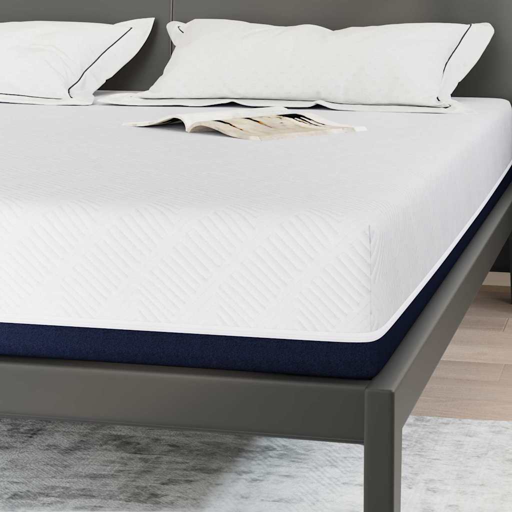 Matratze Weiß und Blau 80 x 160 cm Jacquard-Stoff