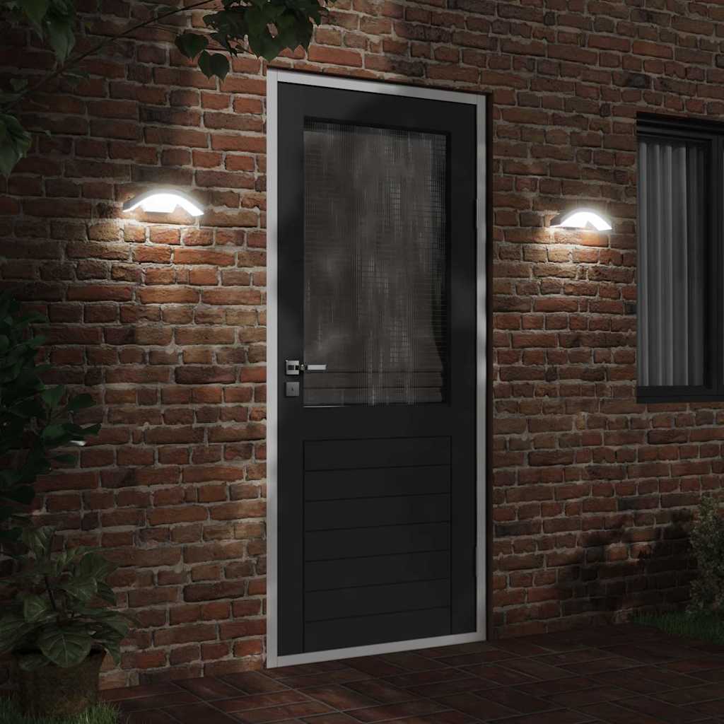 LED-Außenwandleuchten 2 Stk. Schwarz Aluminiumdruckguss