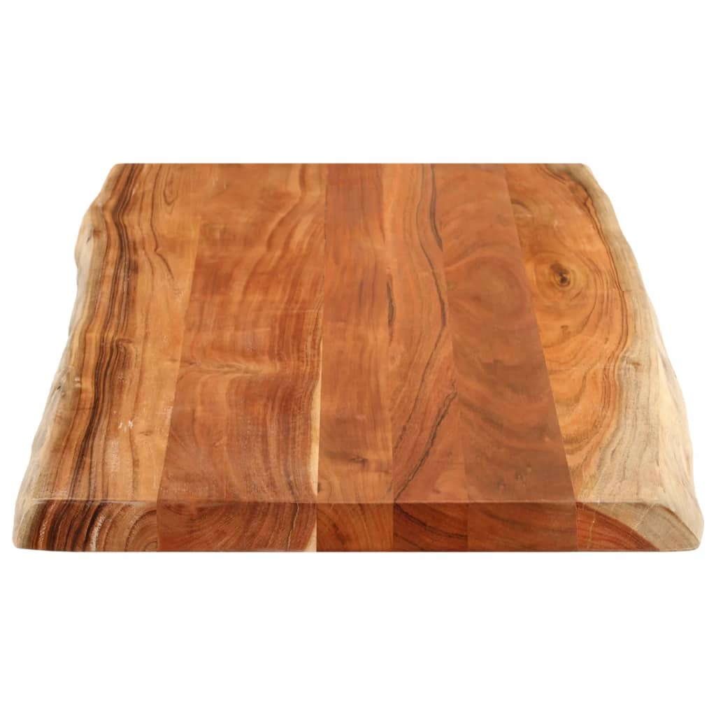 Tischplatte 40x40x2,5 cm Rechteckig Massivholz Akazie Baumkante