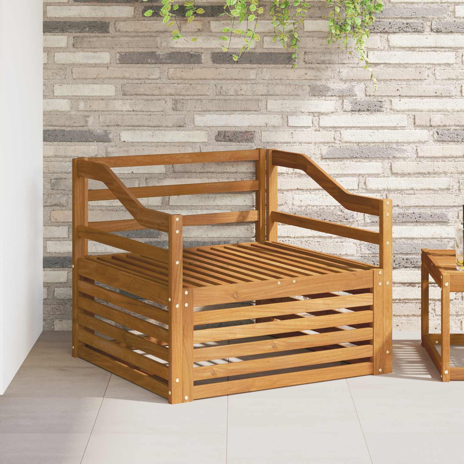 2 Stück Outdoor-Sofa Natur