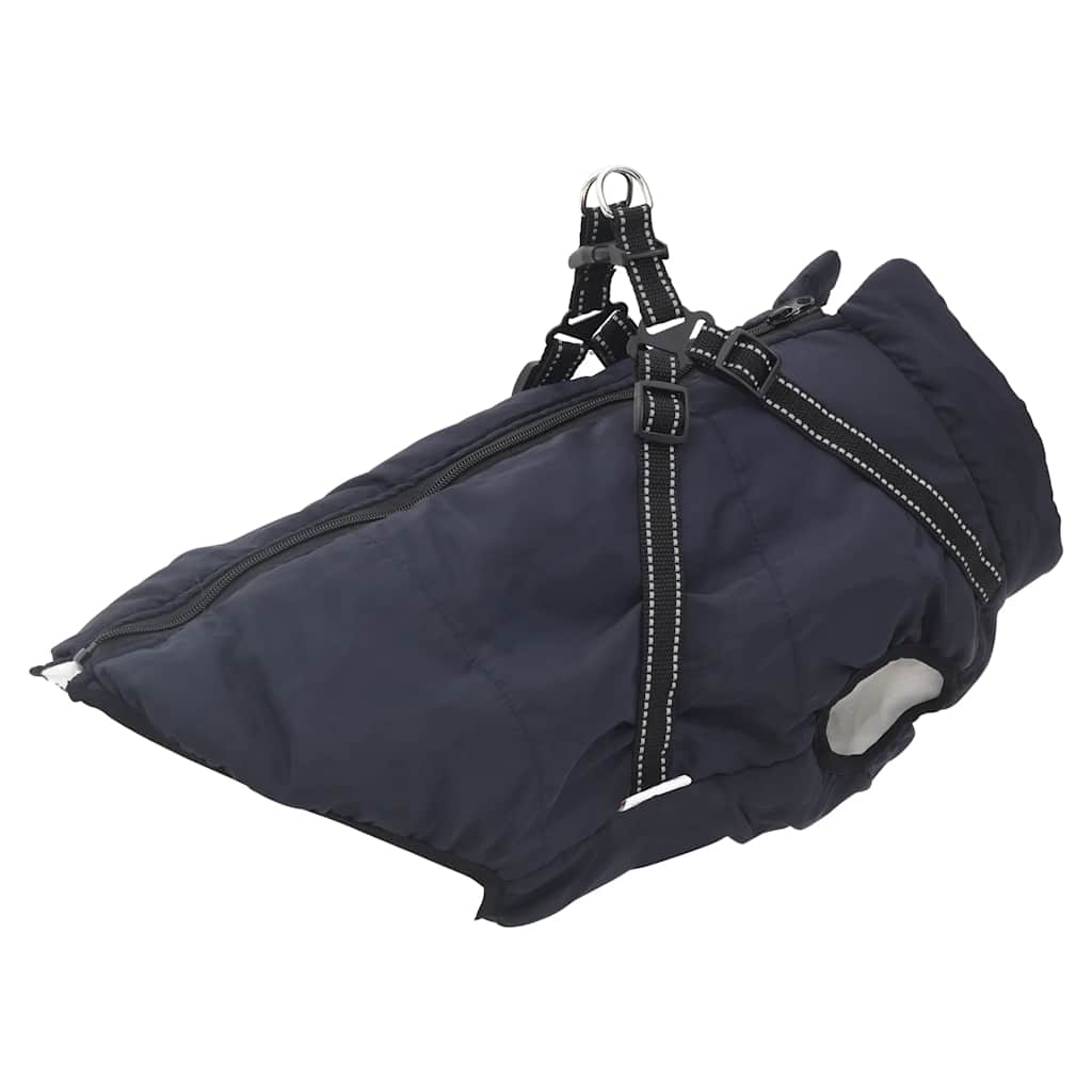 Hundemantel mit Geschirr Wasserdicht Reflektierend Lila L48