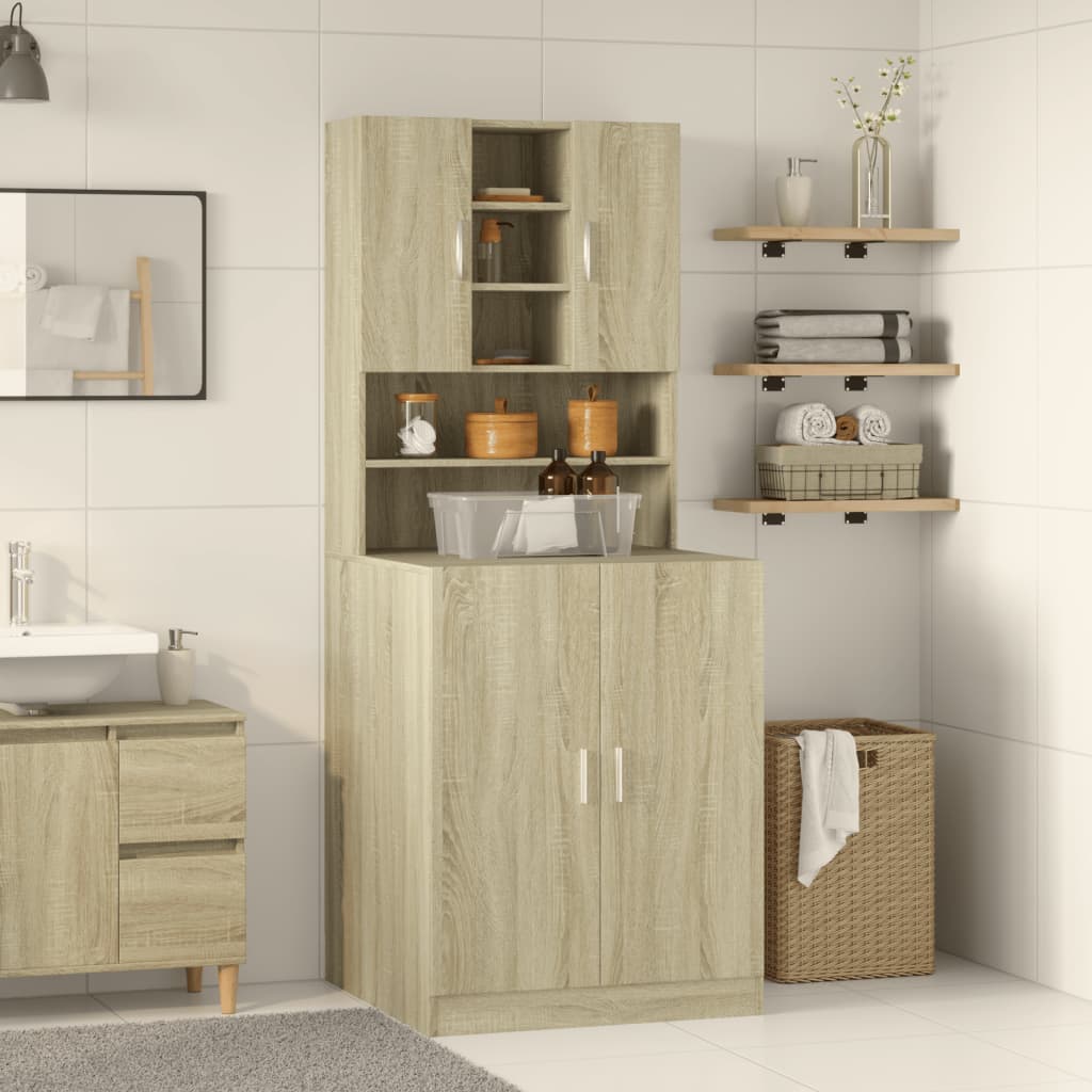Waschmaschinenschrank Weiß 70,5x25,5x90 cm