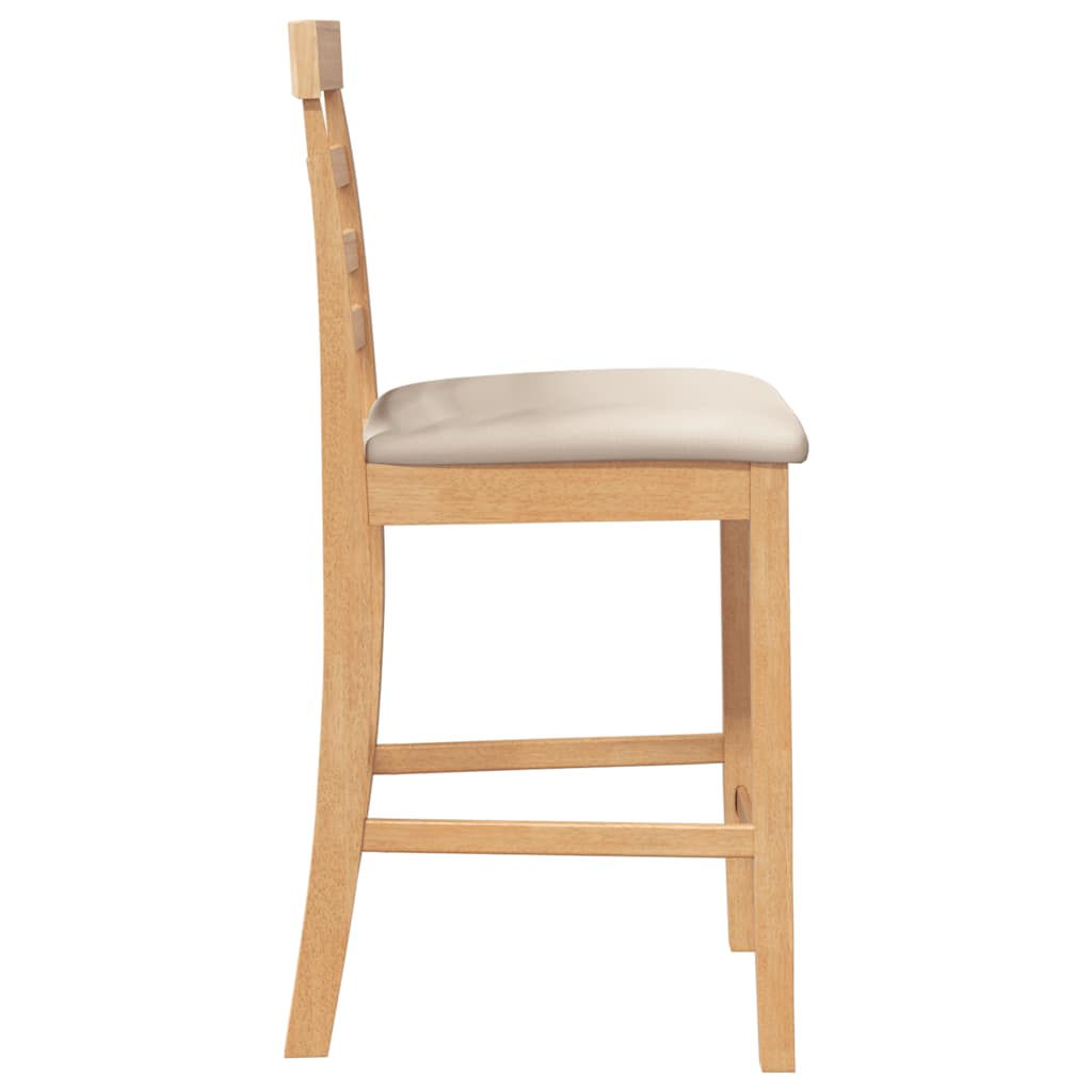 Barhocker 2 Stk. Weiß Stoff