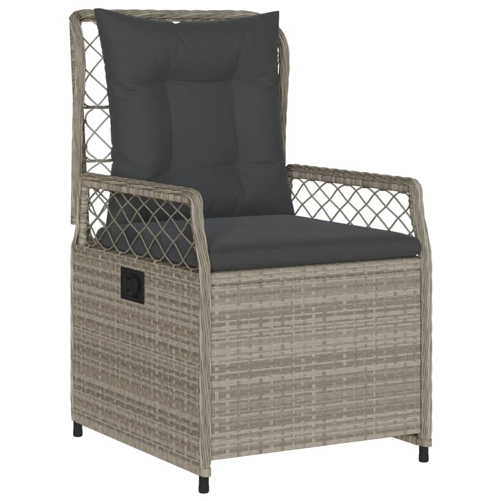 Gartensessel 2 Stk. Verstellbar Schwarz Poly Rattan