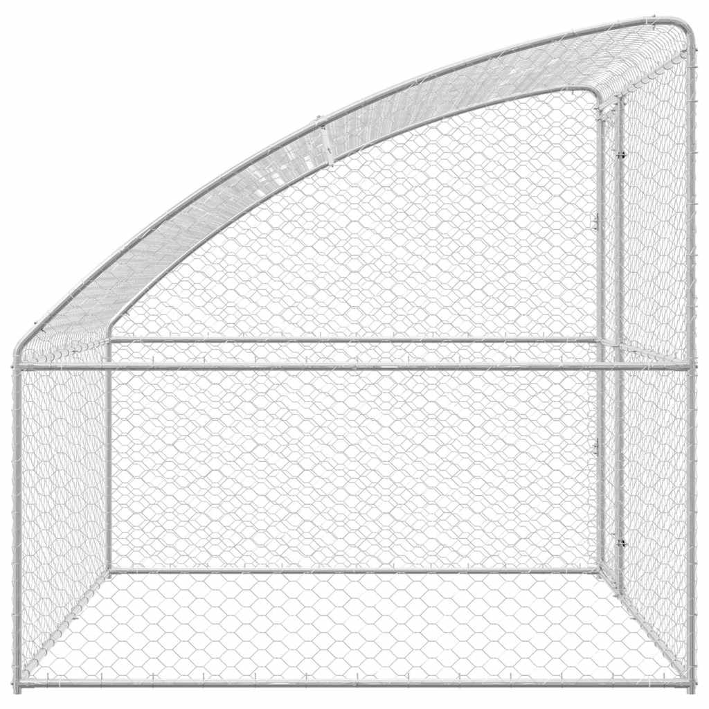 Hundekäfig 2 pcs Silber 4 x 2 x 2 m Verzinkter Stahl