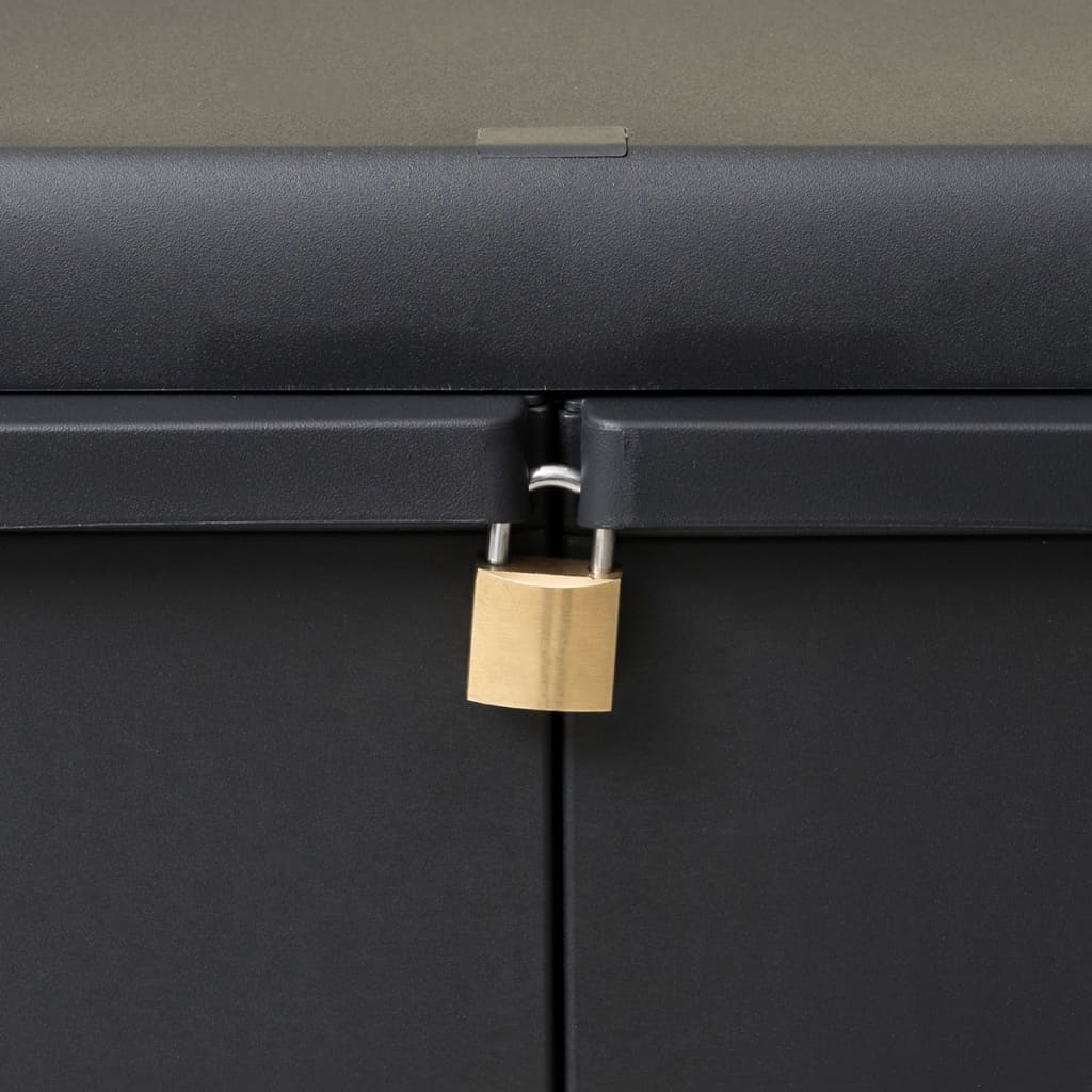 Gartenschrank mit 4 Böden Schwarz