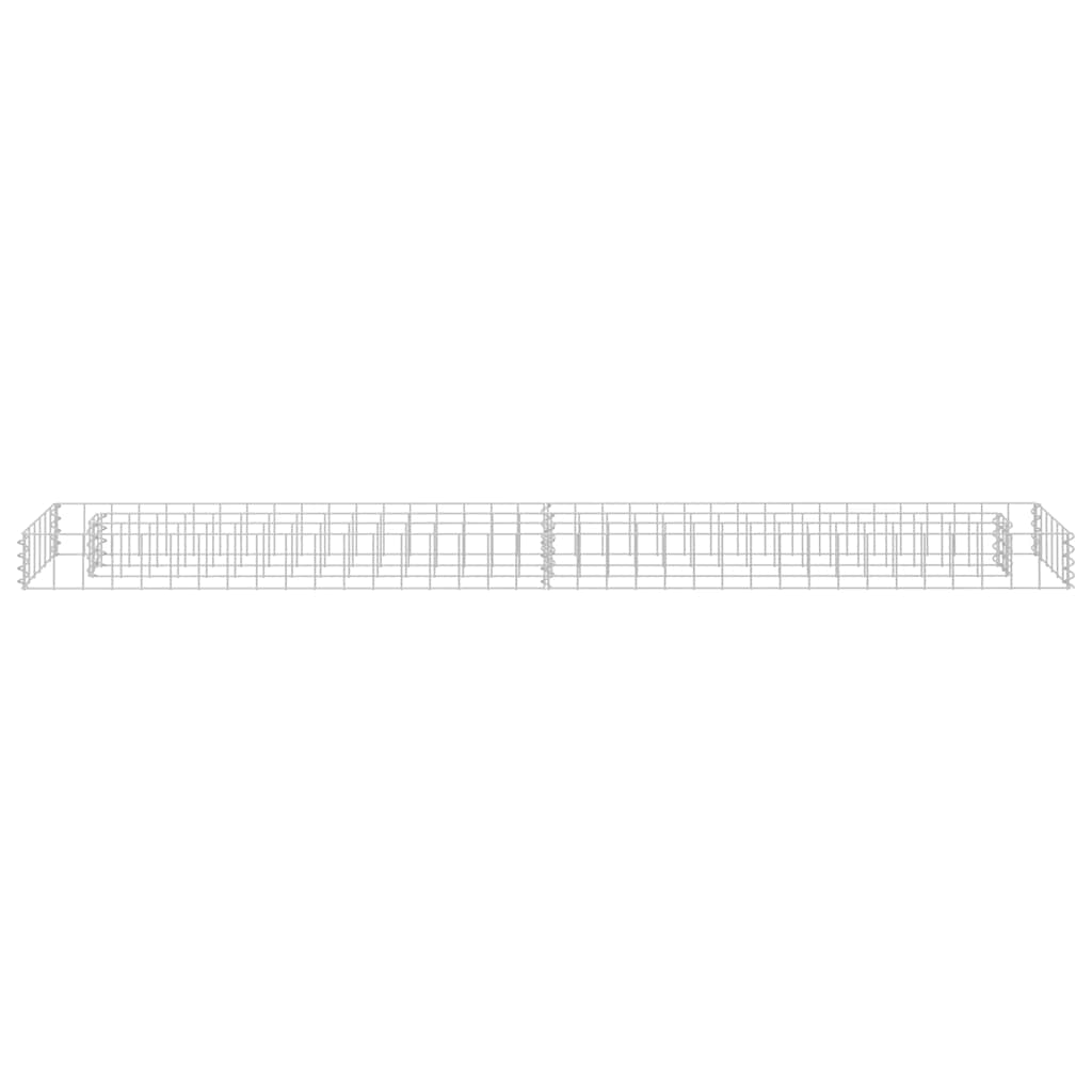 Gabionen-Hochbeet Verzinkter Stahl 90x30x10 cm