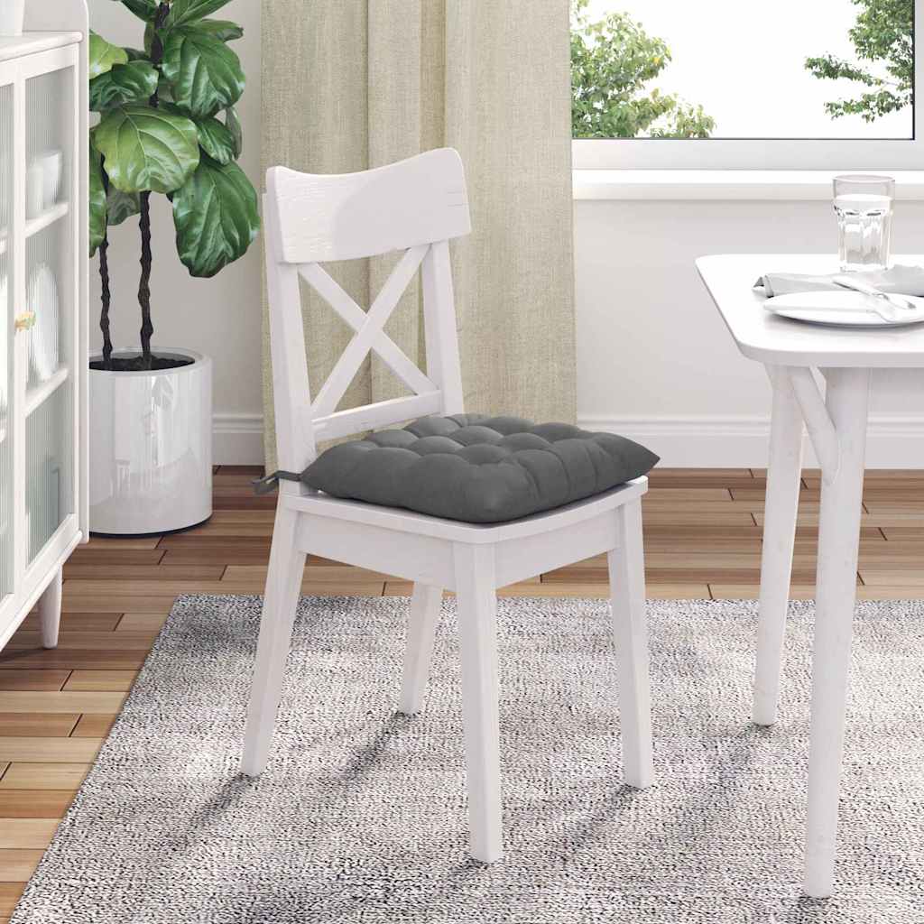 Sitzkissen 4 Stück Taupe 40 x 40 x 6 cm Mikrofaser
