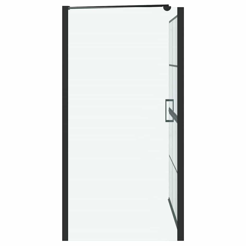 Bad-Duschschirm Schwarz und Transparent 80 x 68 x 128 cm