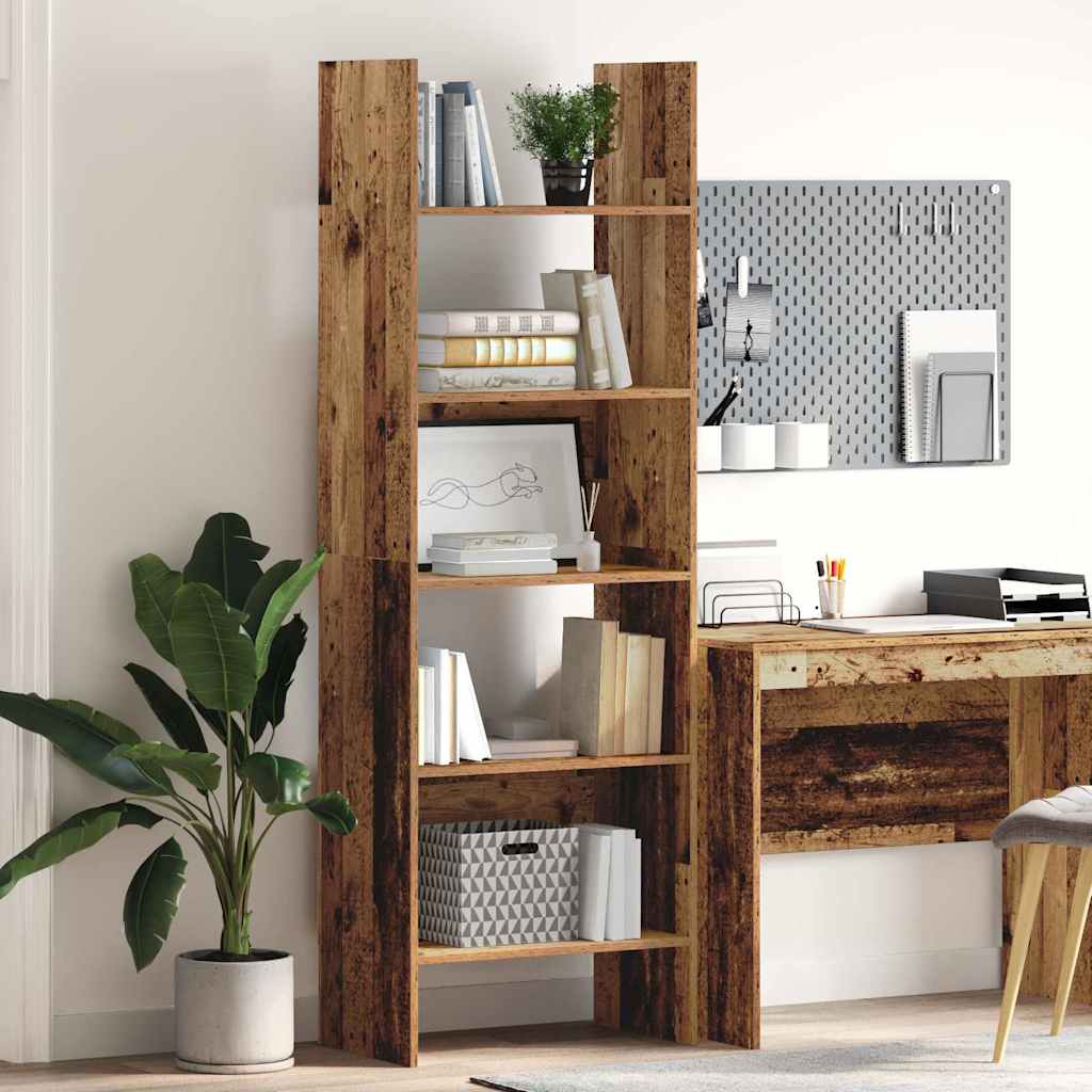 Bücherregal Weiß 60x35x180 cm Holzwerkstoff
