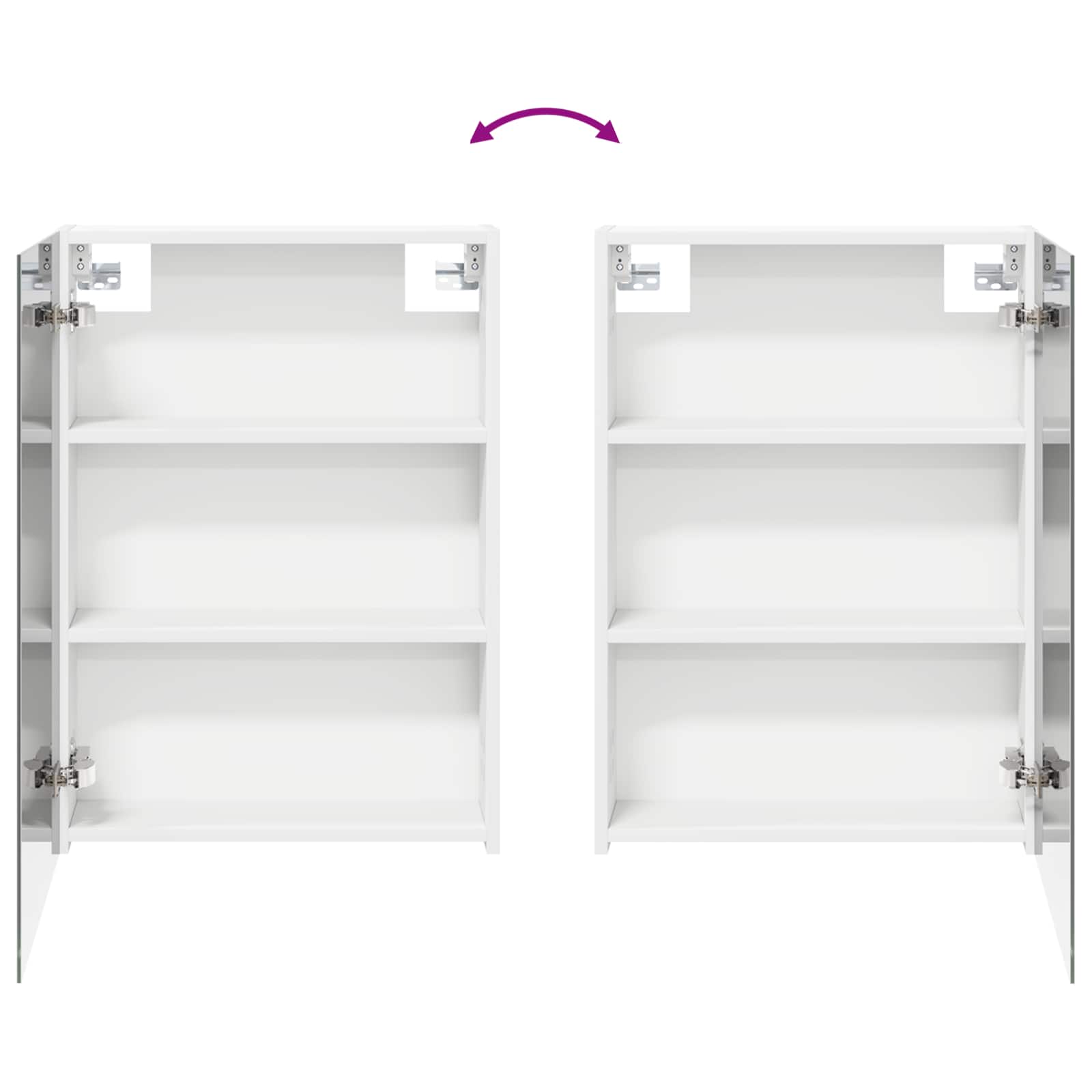 Badezimmerschrank-Set 3 pcs 80 x 10,5 x 50 cm Holzwerkstoff