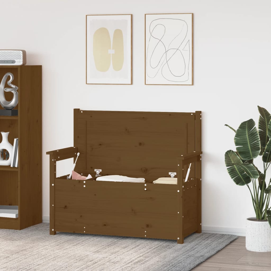 Sitzbank 112,5x51,5x96,5 cm Massivholz Kiefer