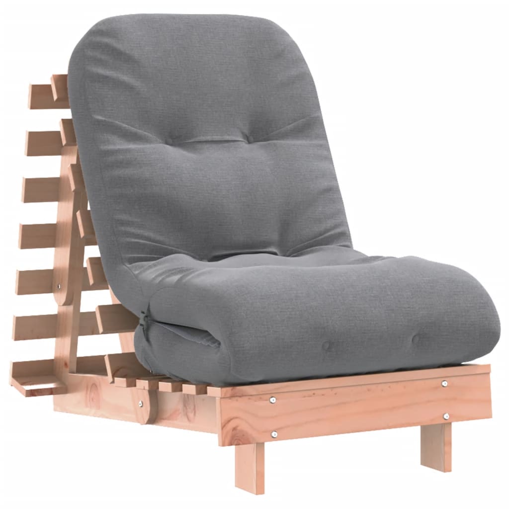 Futon Schlafsofa mit Matratze Braun 70x206x11 Massivholz Kiefer