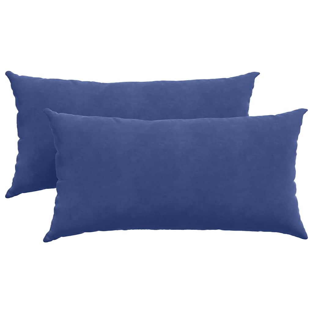 Sofakissen 2 Stück Blau 50 x 30 cm Cordstoff