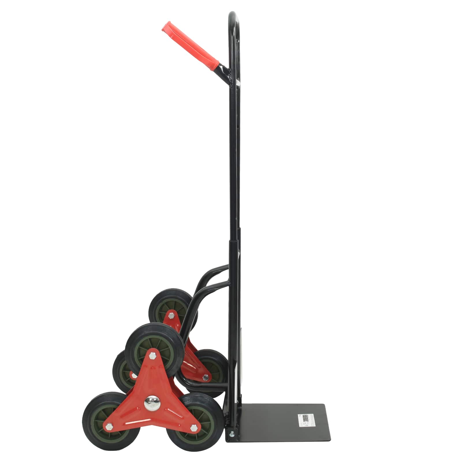 Handwagen Schwarz und Rot 64,5 x 49,5 x 114 cm Stahl