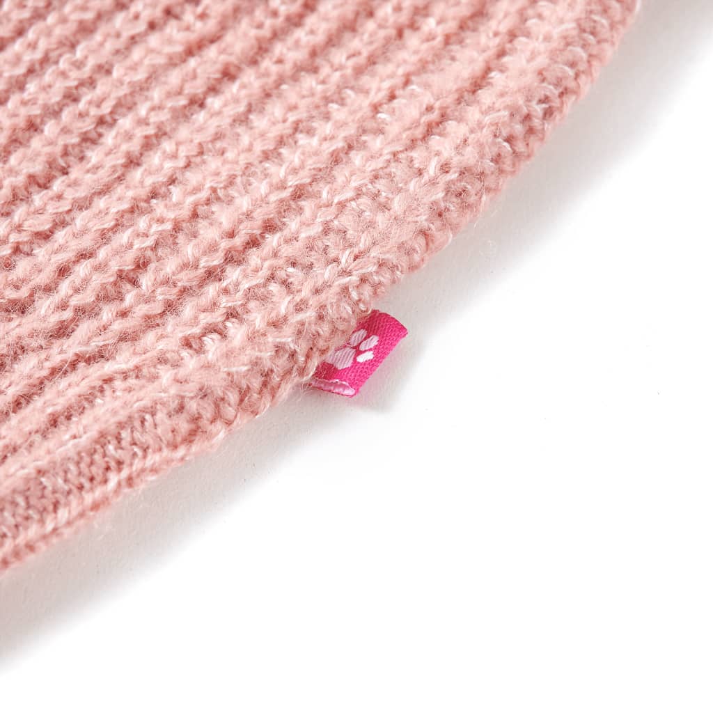 Kinder-Pulloverweste Gestrickt Hellrosa 92