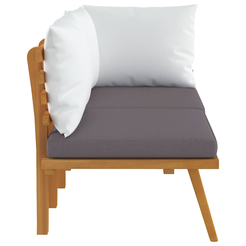 2-Sitzer-Gartensofa mit Kissen Massivholz Akazie