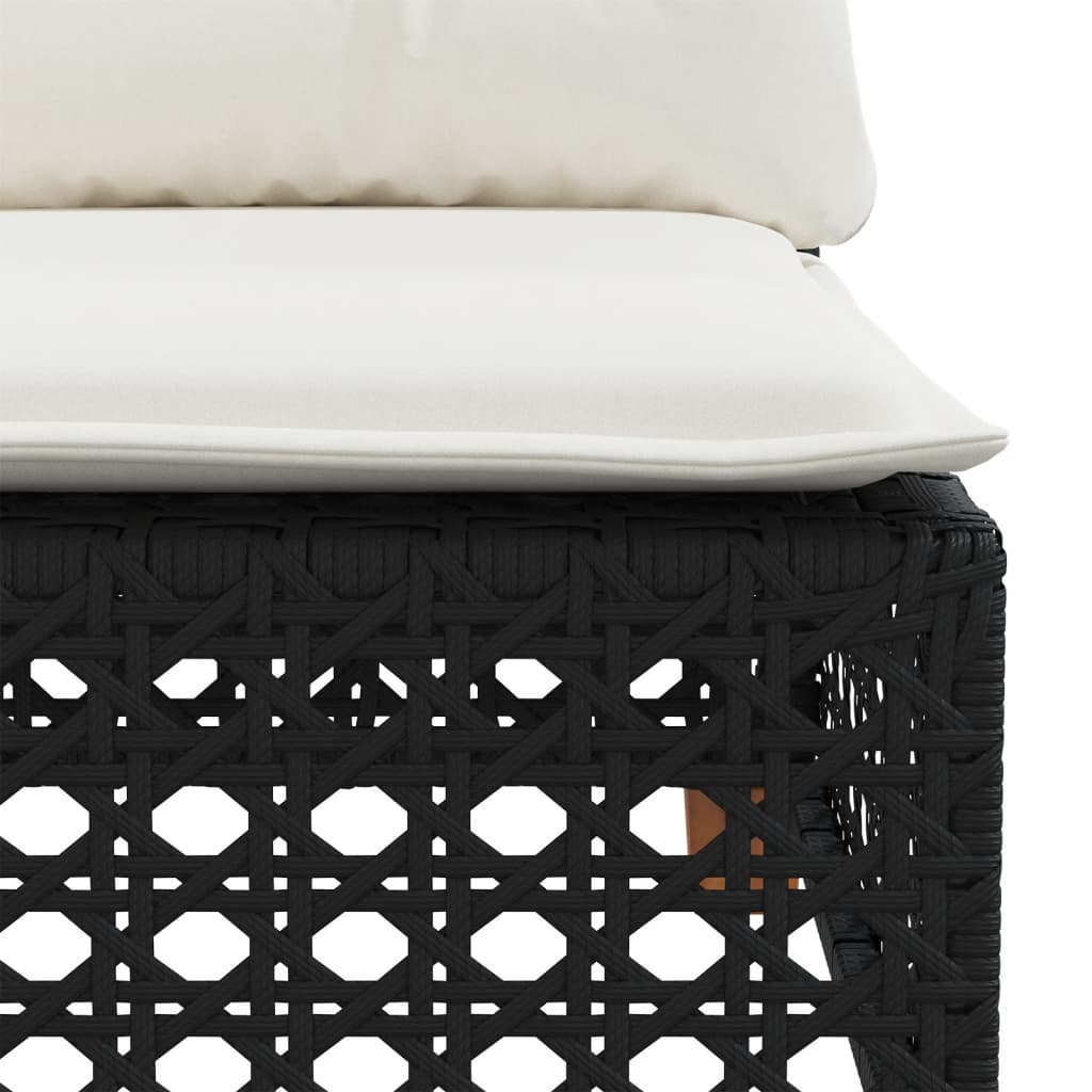 10-tlg. Garten-Sofagarnitur mit Kissen Beige Poly Rattan
