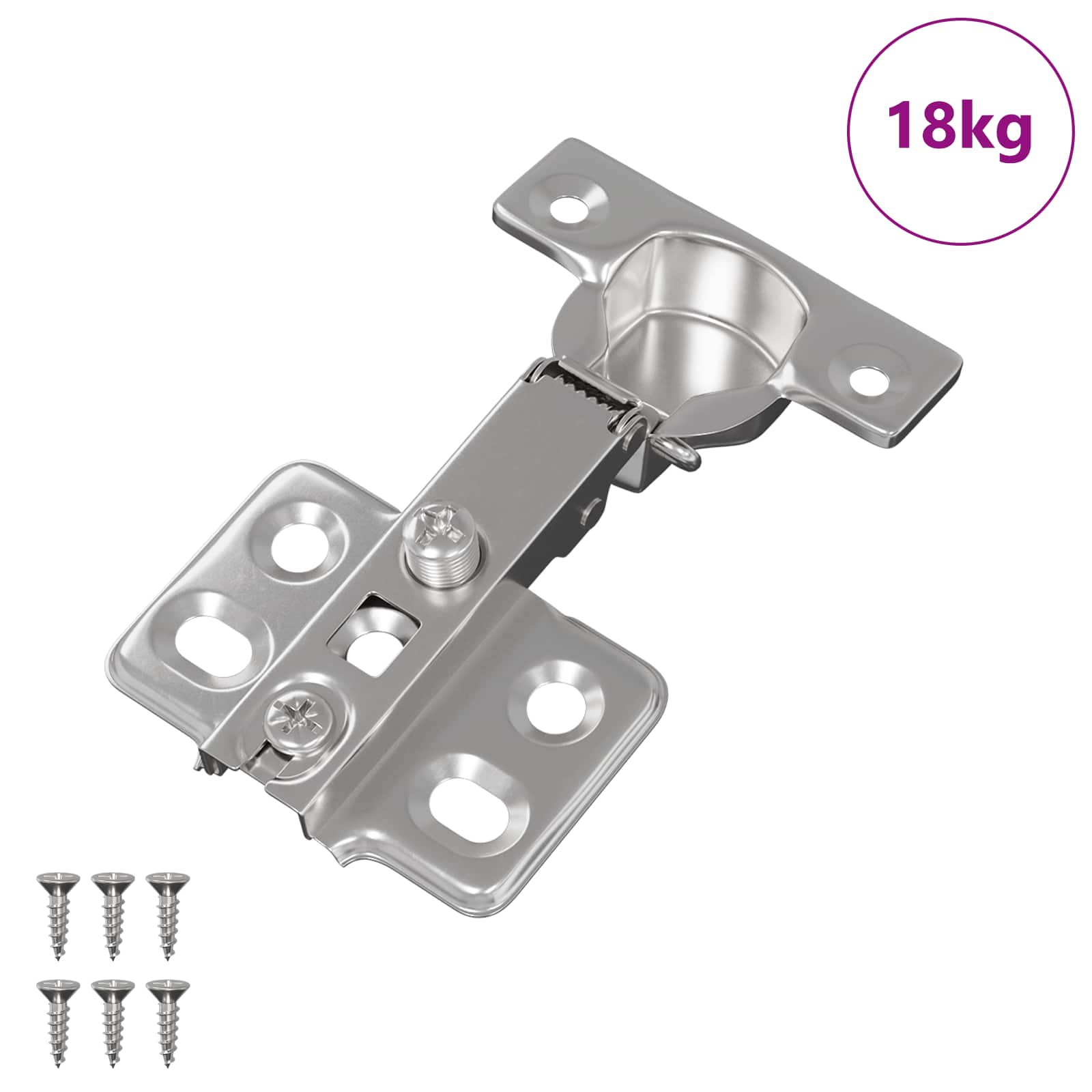 Scharnier 2 pcs Nickel 85 x 52,5 x 9,5 mm Eisen