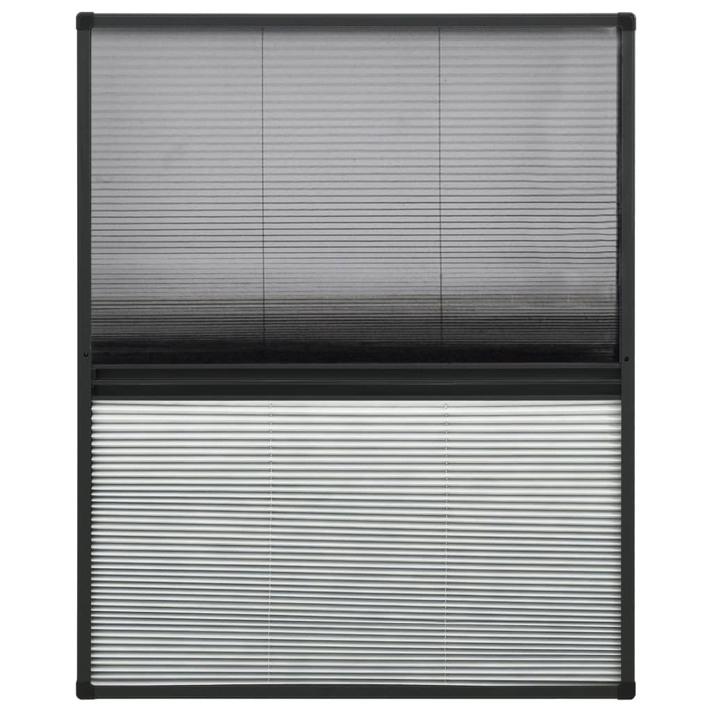 Plisse Insektenschutzfenster mit Jalousie Aluminium 160×80 cm