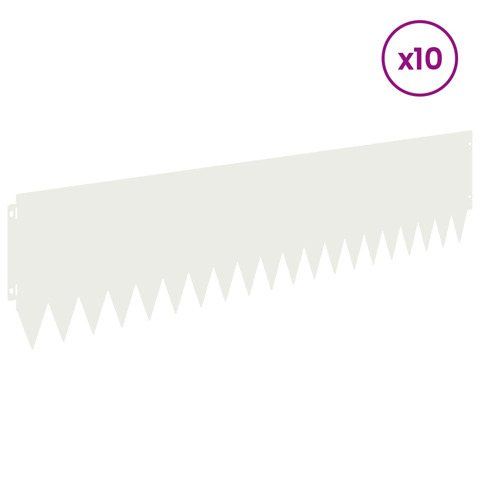 Raseneinfassung 10 pcs 103 x 10 cm Stahl Schwarz