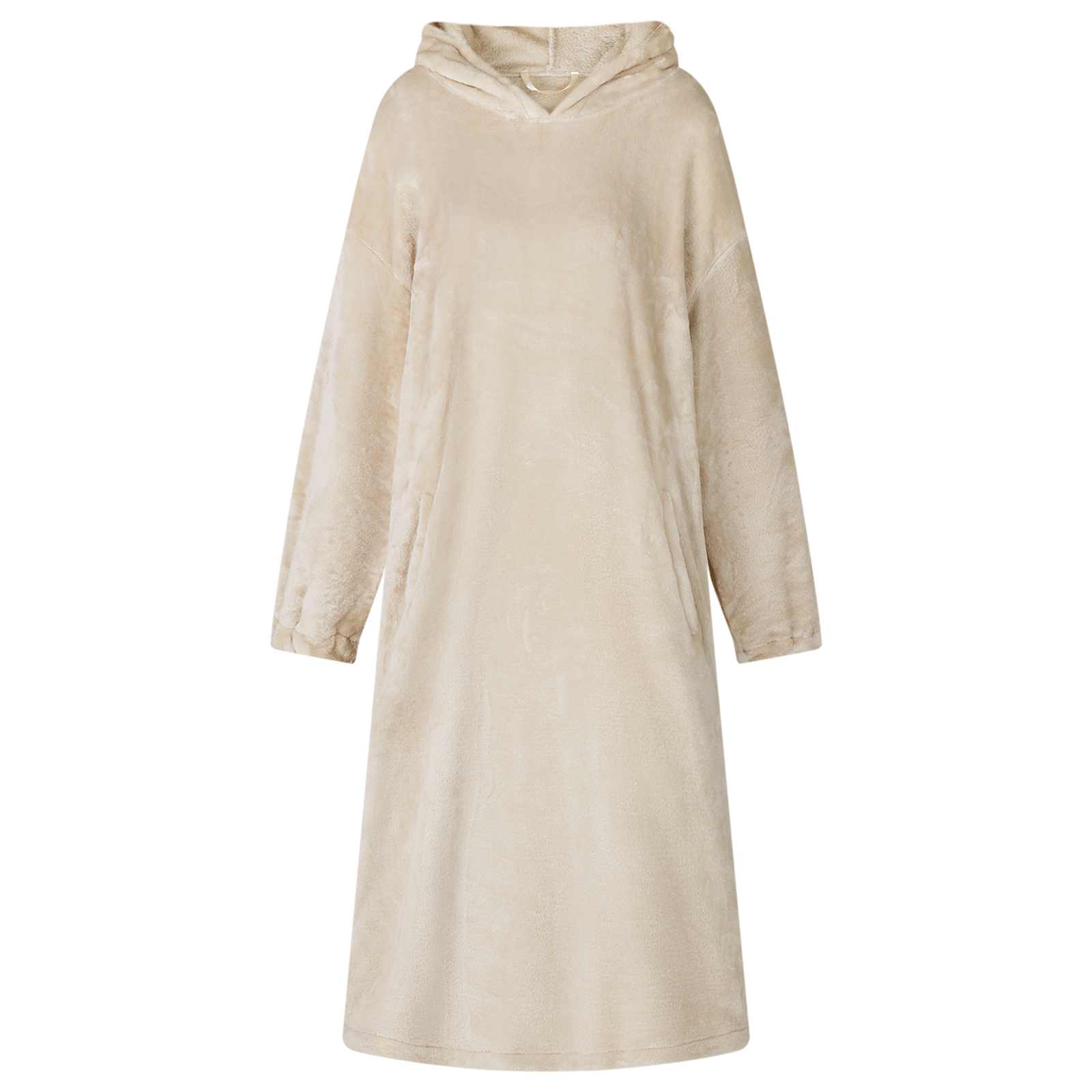 Decken-Hoodie Beige S Flanell