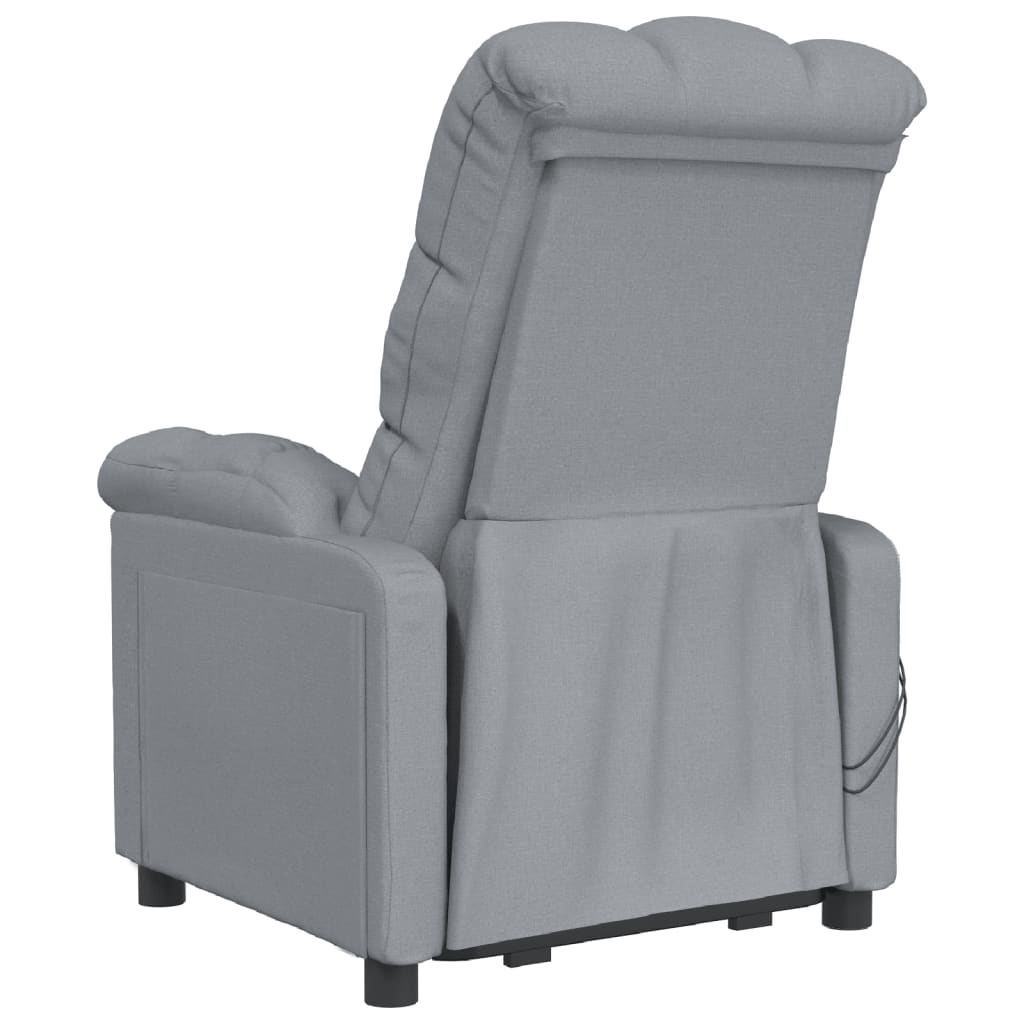 Massagesessel Elektrisch Dunkelgrau Stoff
