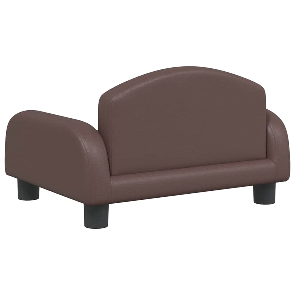 Kindersofa Schwarz 70x45x30 cm Kunstleder