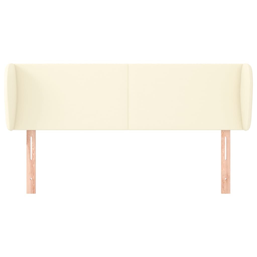 Kopfteil mit Ohren Creme 83x23x78/88 cm Kunstleder