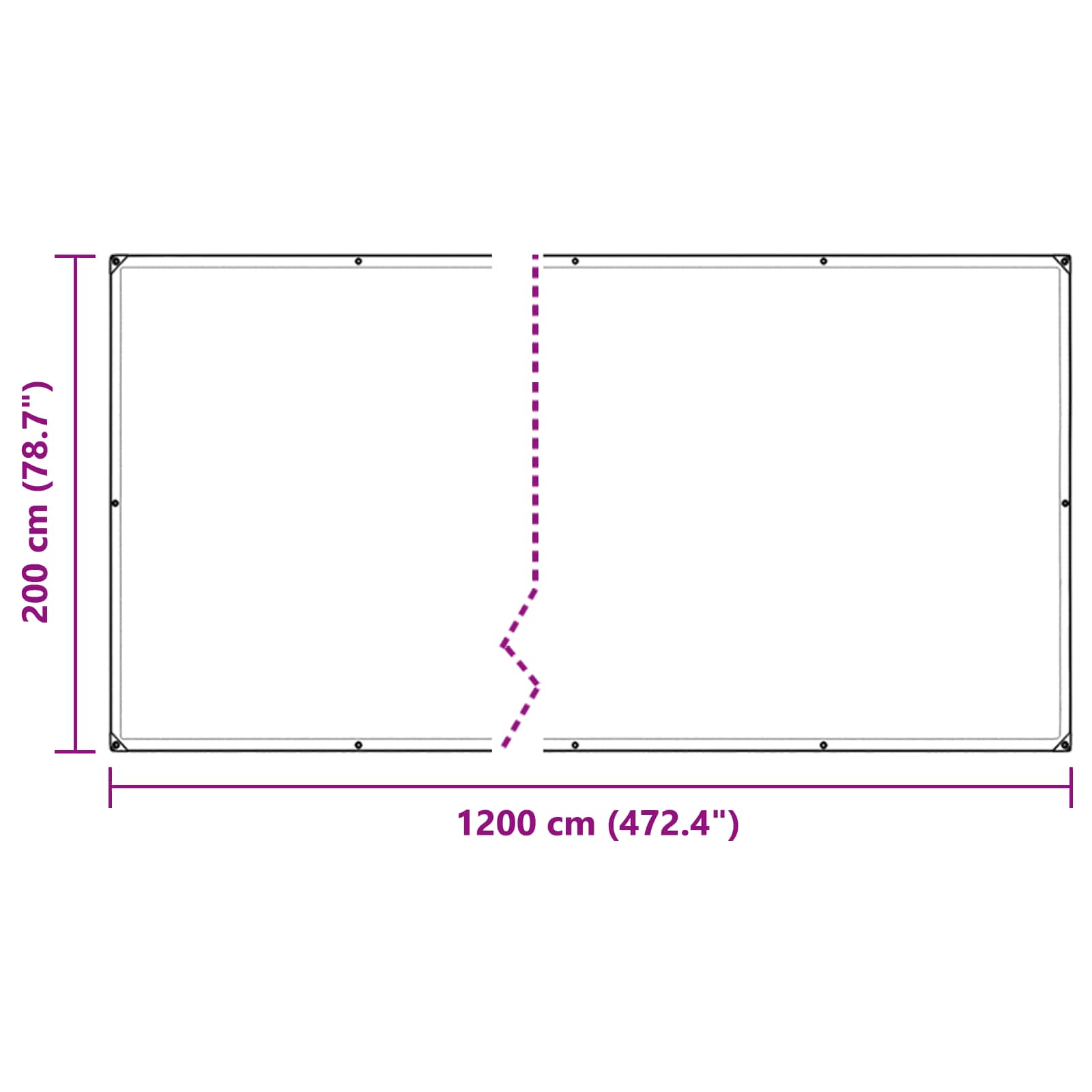 Pflanzenabdeckung mit Ösen 1x3 m PVC