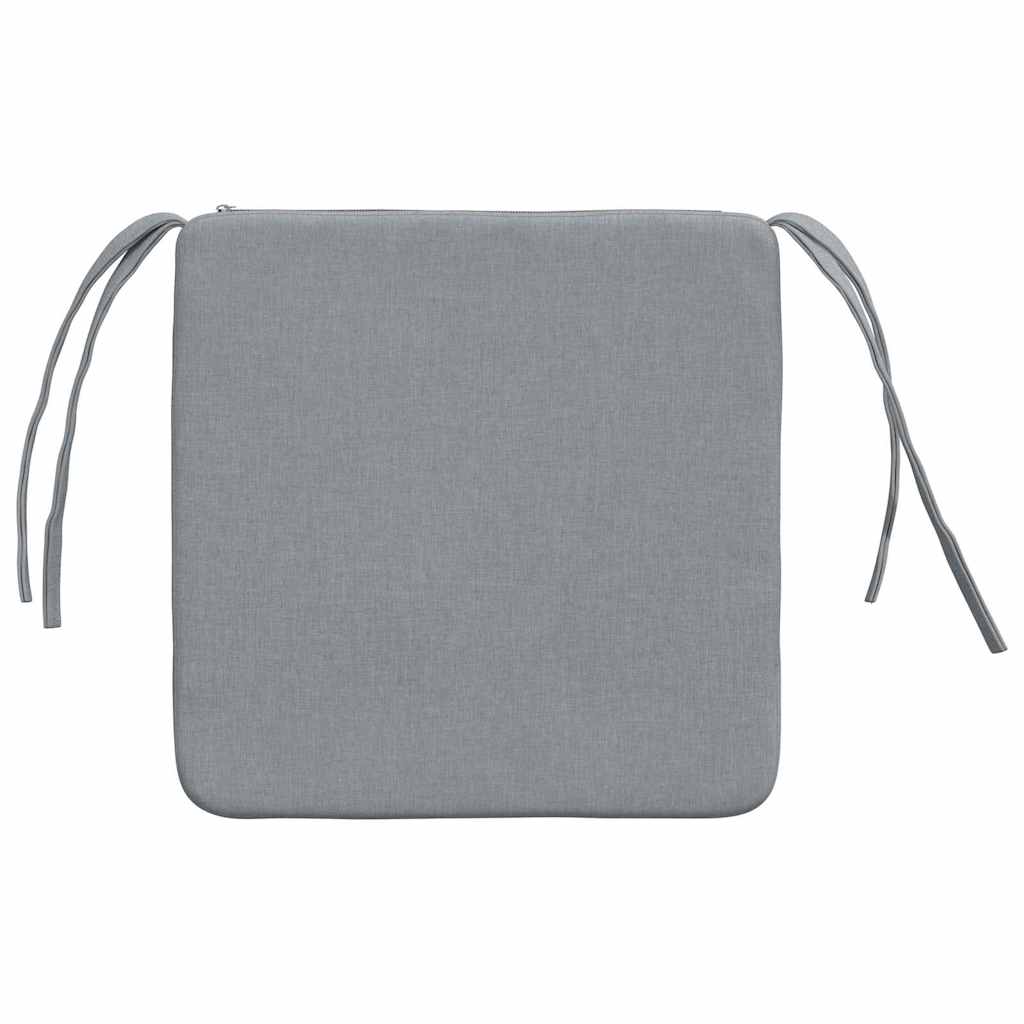 Sitzkissen 4 pcs Hellgrau 40 x 40 x 3 cm Stoff